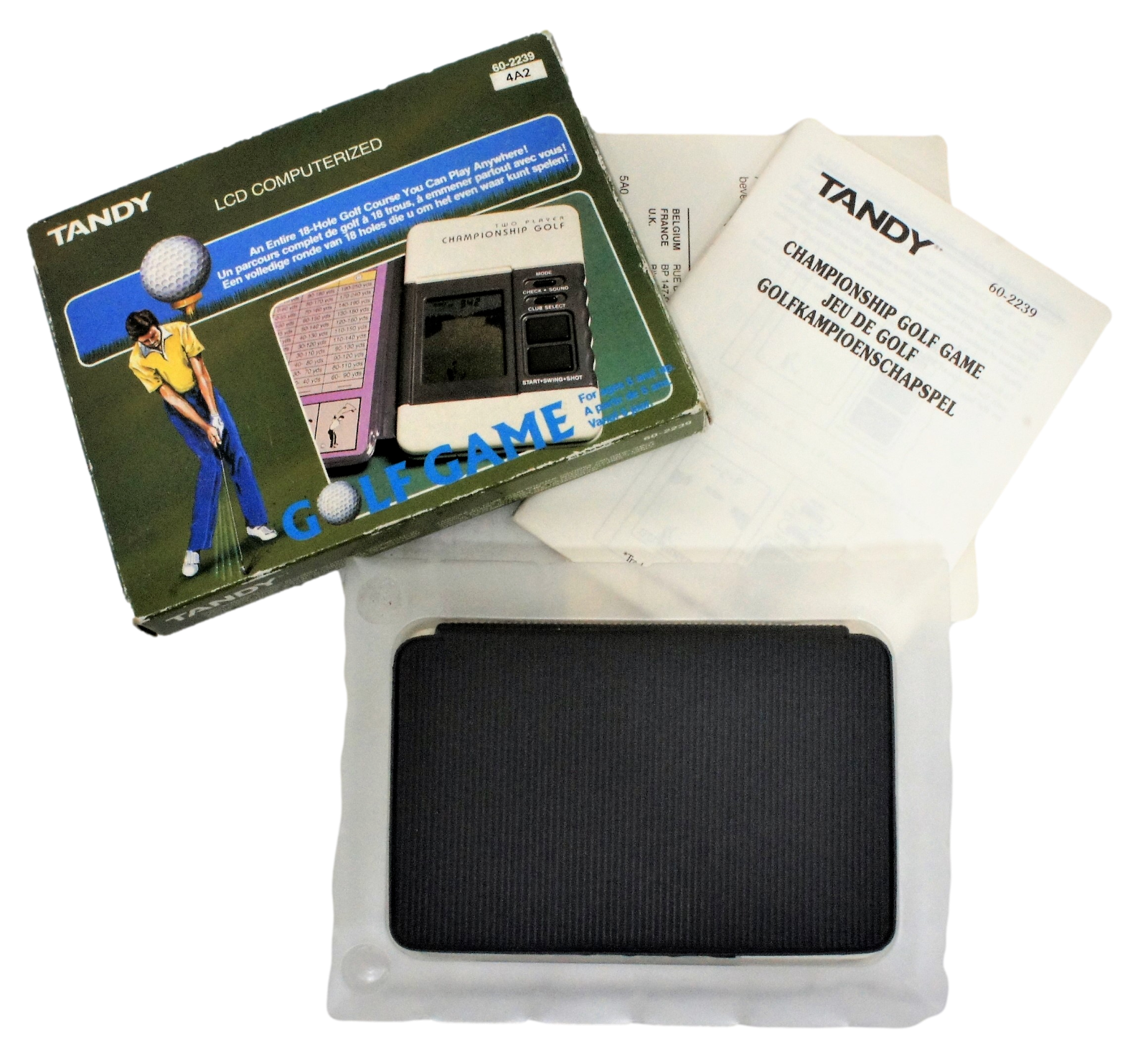 Tandy LCD Computerized Hand Held Golf Game 2 Player Boxed Working P