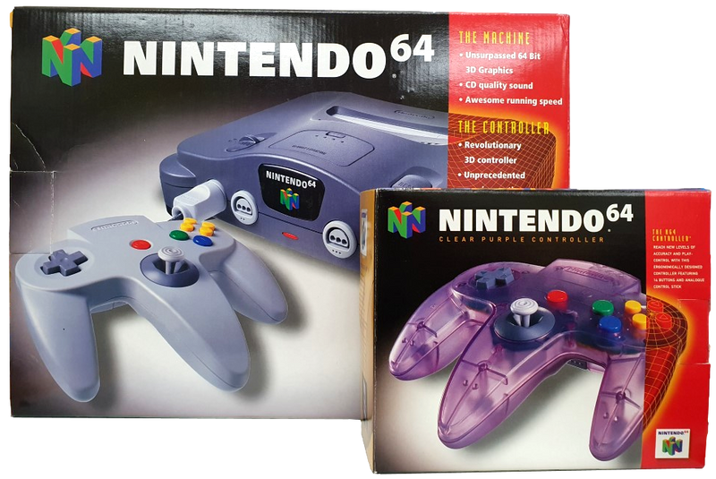 Nintendo 64 Console Twin Controller Pack In Original Box (Pre-Owned)