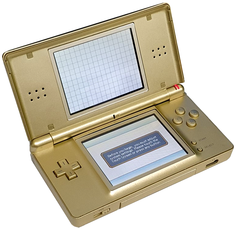 Nintendo DS Lite Legend of Zelda Phantom Hourglass Gold Retrofit + USB Charger (Refurbished)