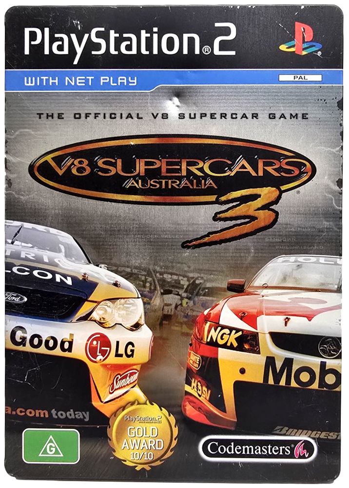 V8 Supercars Australia 3 PS2 PAL *Complete* Steelbook (Preowned)