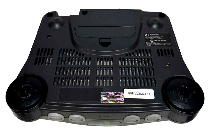 Charcoal Black Nintendo 64 Console Recapped and 2 Controller N64 PAL With 5 Games Mario (Preowned)