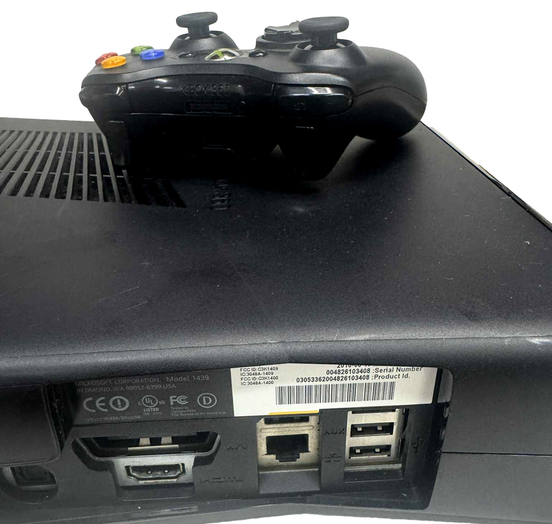 Matte Black Microsoft Xbox 360 S Console 250GB + Genuine Controller (Preowned)