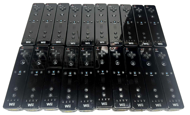 20 x Faulty Genuine Nintendo Wii Black Controllers Remote No Returns (Preowned)