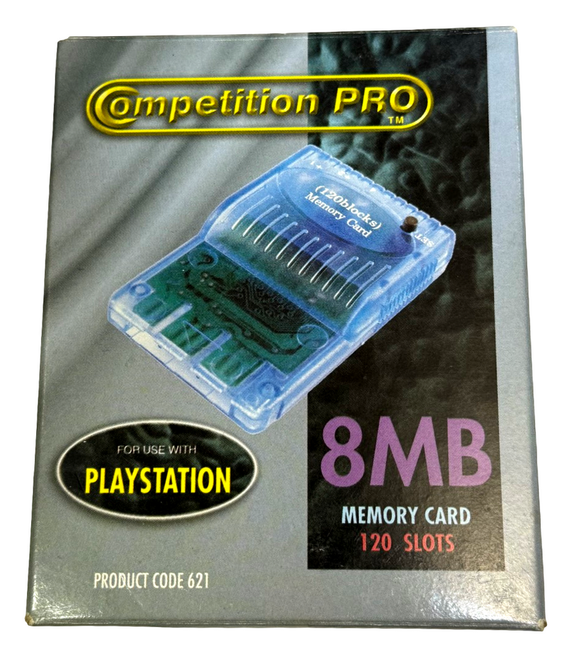 Boxed Competition Pro 8MB Memory Card Sony Playstation 1 Memory Card PS1 (Preowned)