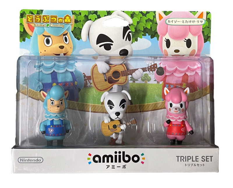 Animal Crossing Triple Set Nintendo Amiibo Ex Japanese K.K., Cyrus, & Reese