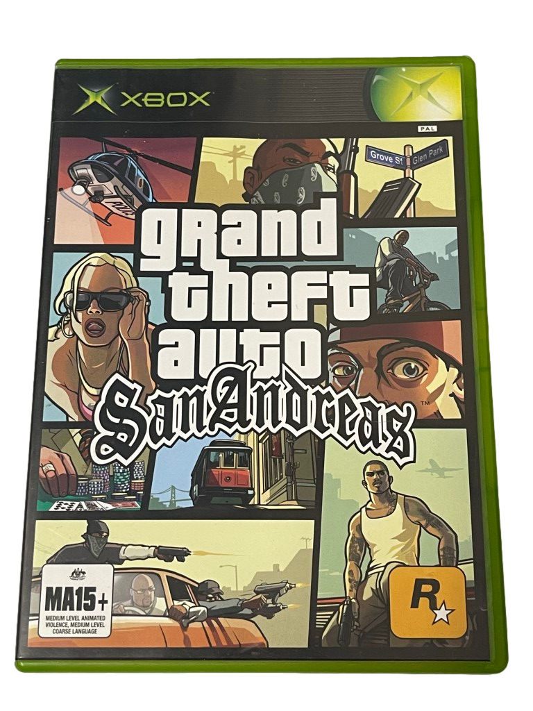 Grand Theft Auto San Andreas XBOX Original PAL *Manual No Map*