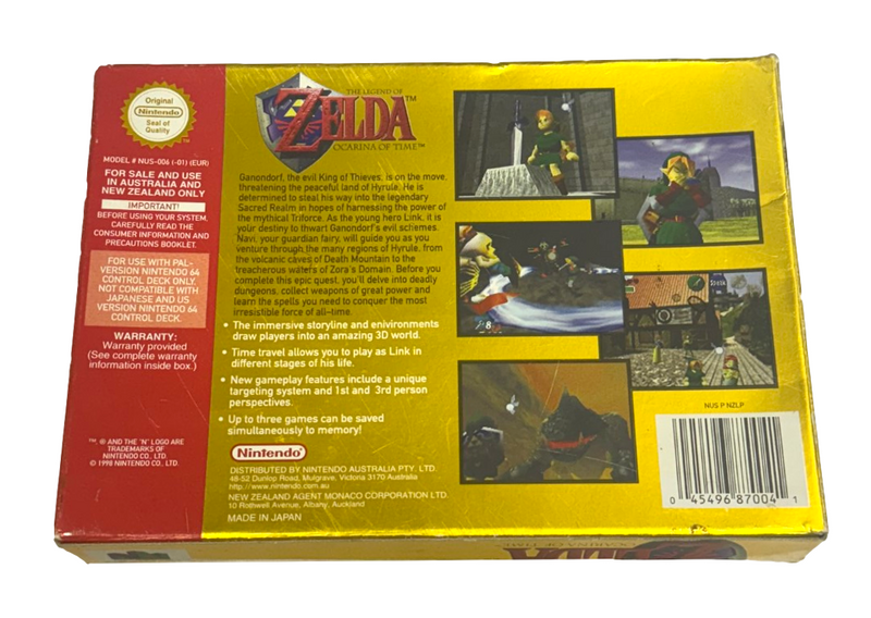 The Legend of Zelda: Ocarina of Time Nintendo 64 N64 Boxed PAL *Complete*