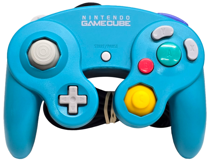 Genuine Emerale Blue Nintendo Gamecube Controller  Refurbished DOL0030