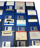 190 X Mixed DD 3.5 Floppy Amiga Double Density - Untested, Holes Burnt on Left1