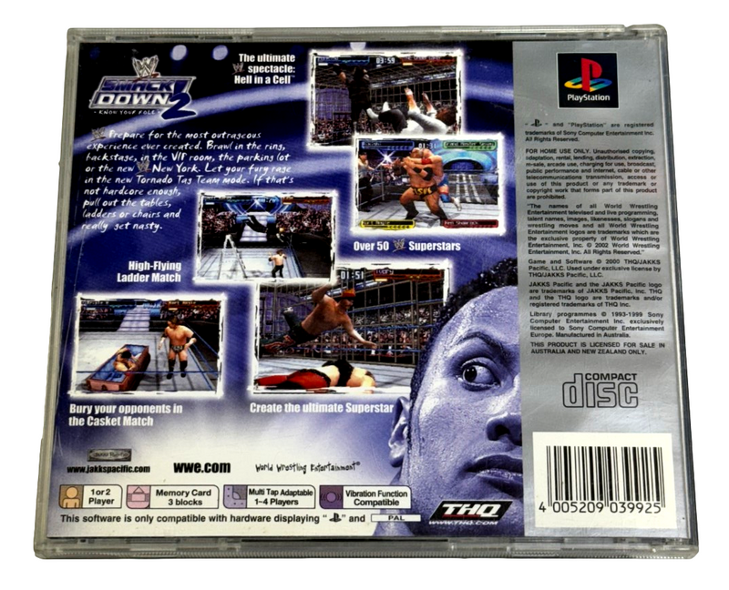 Smackdown 2 Know Your Role PS1 PS2 PS3 PAL (Platinum) *Complete* (Preowned)