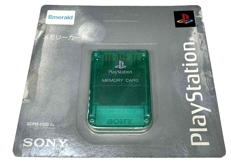 Sealed Genuine Sony Playstation 1 Memory Card 1MB Grey PS1 Official Emerald