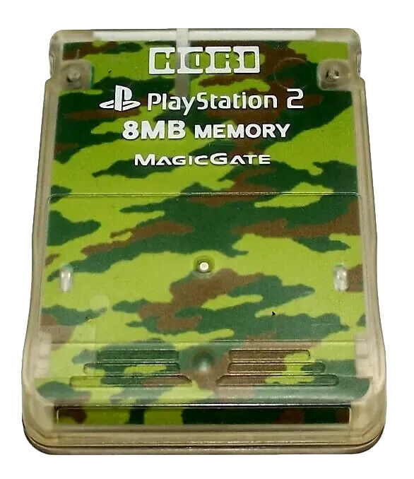 Camo Green Hori Magic Gate PS2 Memory Card PlayStation 2 8MB