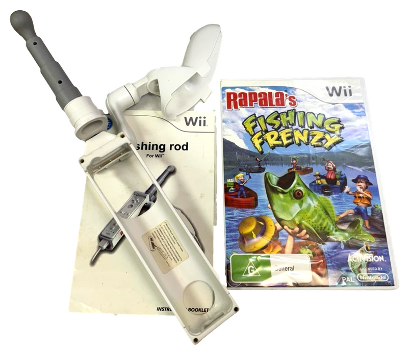 Rapala's Fishing Frenzy Nintendo Wii PAL *Complete* With Fishing Rod