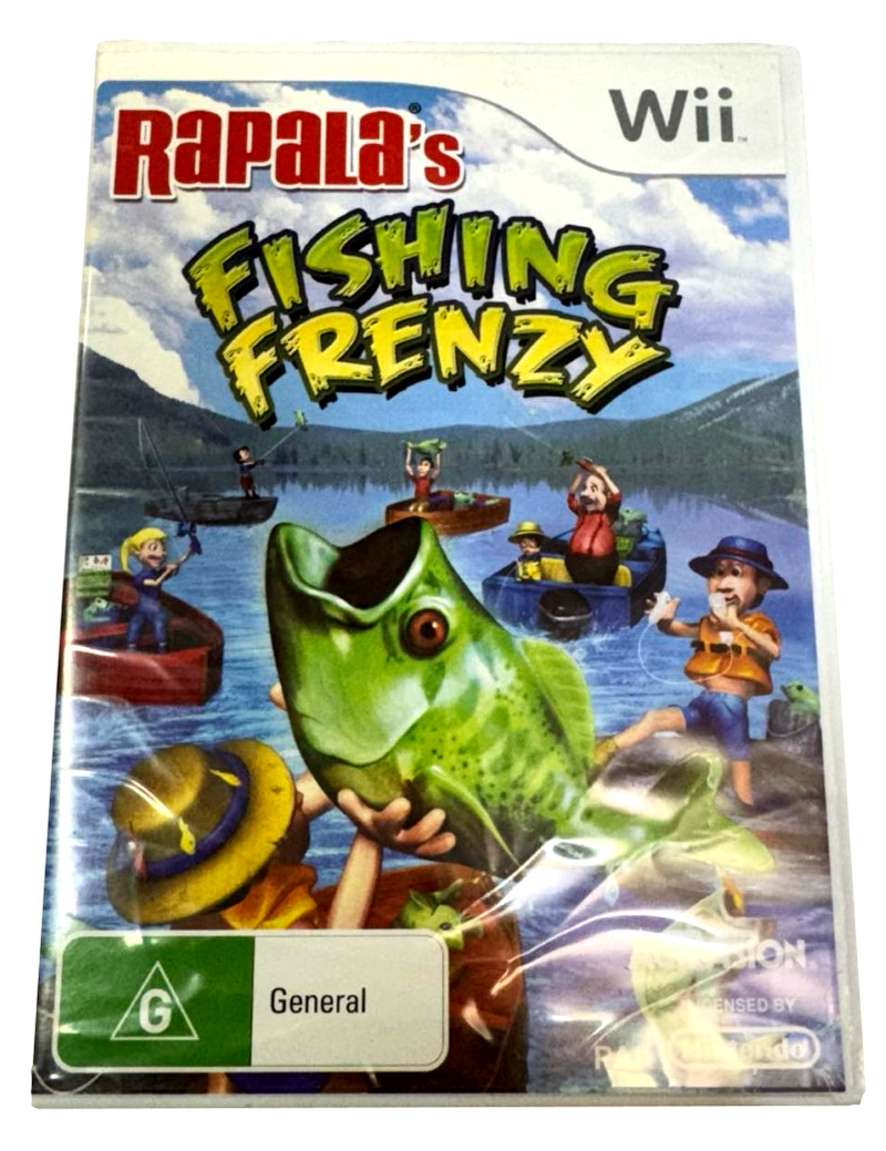 Rapala's Fishing Frenzy Nintendo Wii PAL *Complete* With Fishing Rod