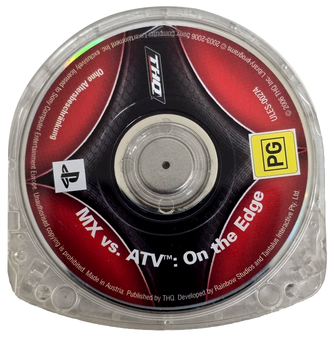 MX Vs ATV On The Edge Sony PSP Game Disc Only (Preowned)