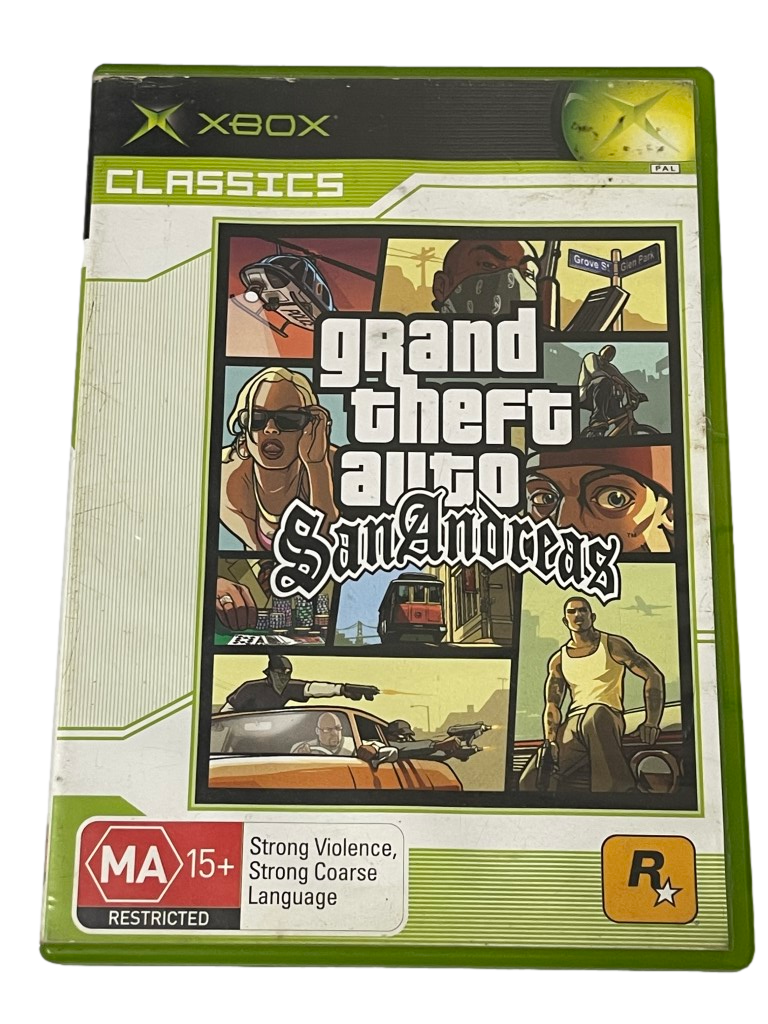 Grand Theft Auto San Andreas XBOX Original (Classics) PAL *Manual No Map*