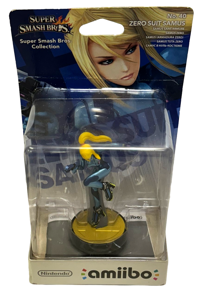 Super Smash Bros Collection N0.40 Zero Suit Samus Nintendo Amiibo