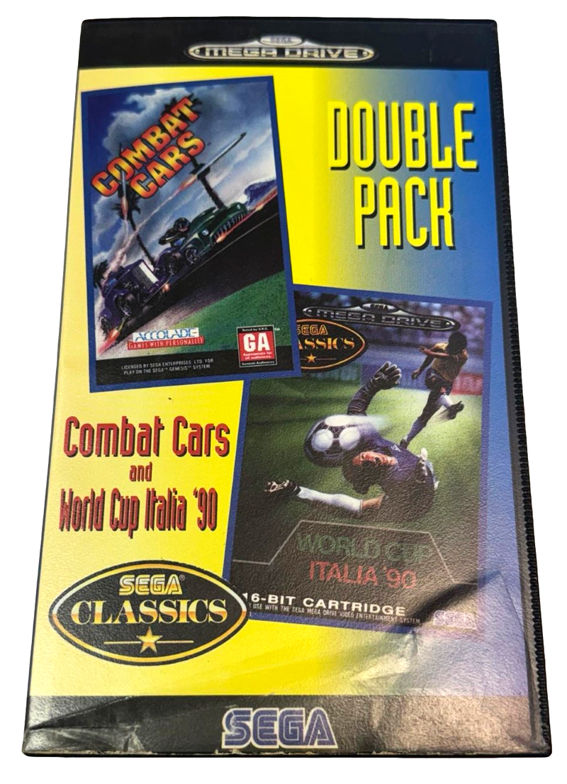 Double Pack Combat Cars and World Cup Italia 90 Sega Mega Drive *Complete*