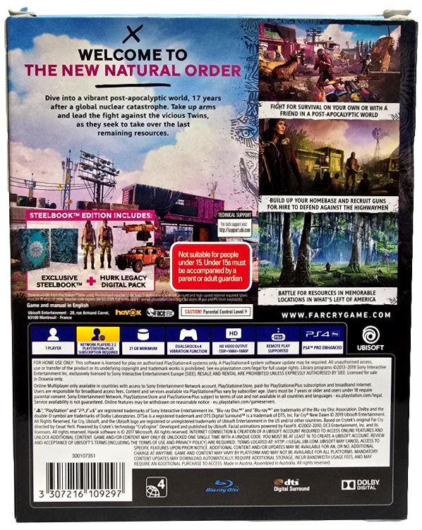 Far Cry New Dawn Sony PS4 Steelbook Edition Complete