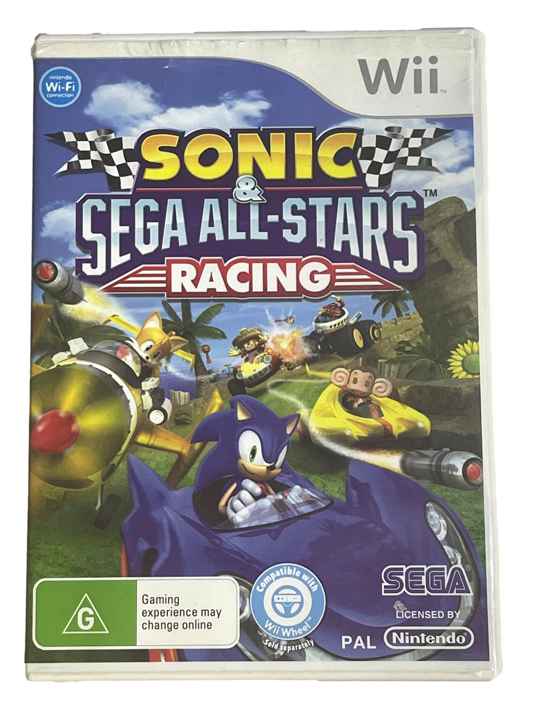 Sonic & Sega All Stars Racing Nintendo Wii PAL *No Manual* Wii U Compatible