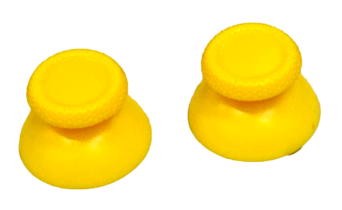 2 x Analog Thumbstick Caps PS5 PlayStation 5 Dual Sense Controller Joy Yellow