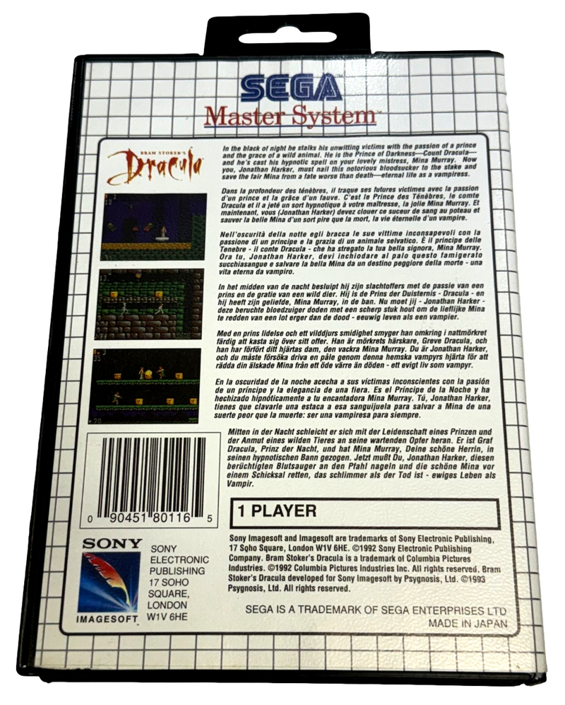 Bram Stoker's Dracula Sega Master System *Complete*