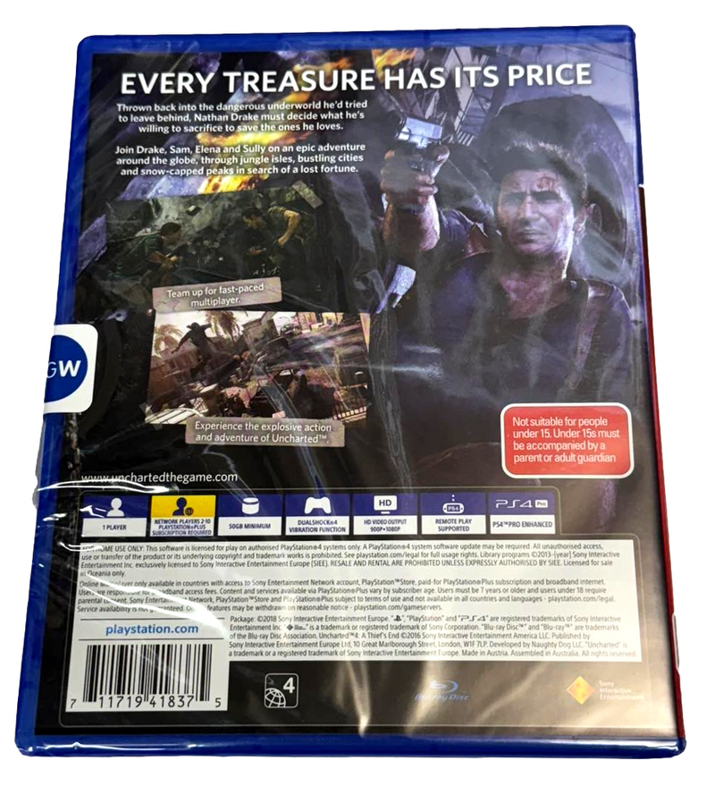 Uncharted 4 A Thief's End Sony PS4 Playstation 4 *Sealed*