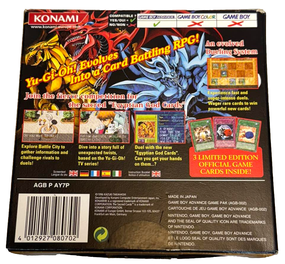 yugioh gba games with god cards Yu-Gi-Oh The Sacred Cards Nintendo Gameboy Advance GBA *No Manual or C