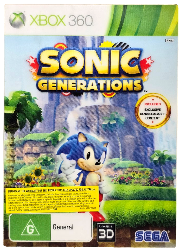 Sonic Generations XBOX 360 PAL