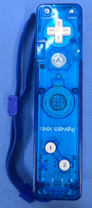 Blue Rock Candy Wii Controller Remote Wand Aftermarket + Lanyard1