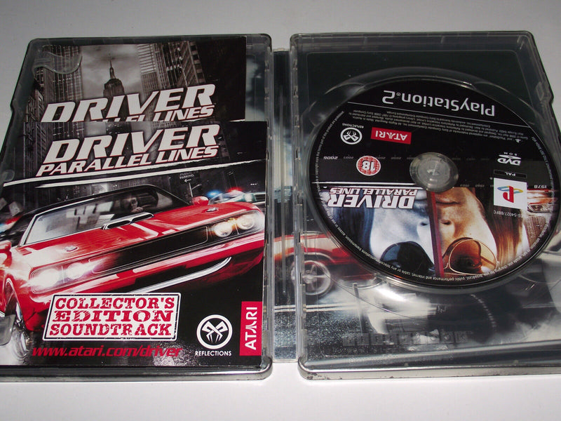 Driver Parallel Lines Collector's Edition PS2 PAL *No Manual Steelbook No Sleeve (Preowned)