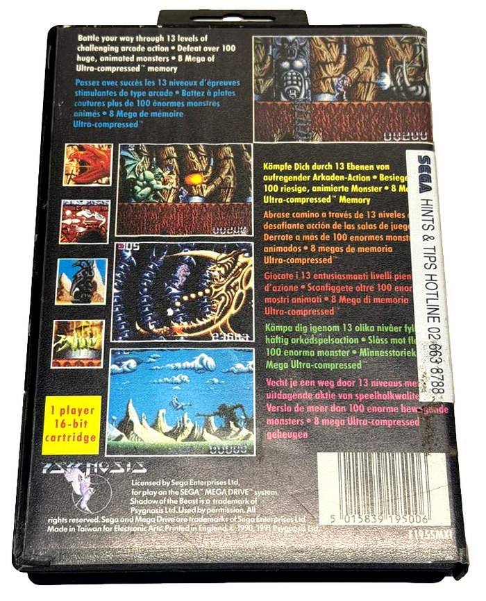 Shadow of the Beast II – Megadrive PAL - Jeux vidéo