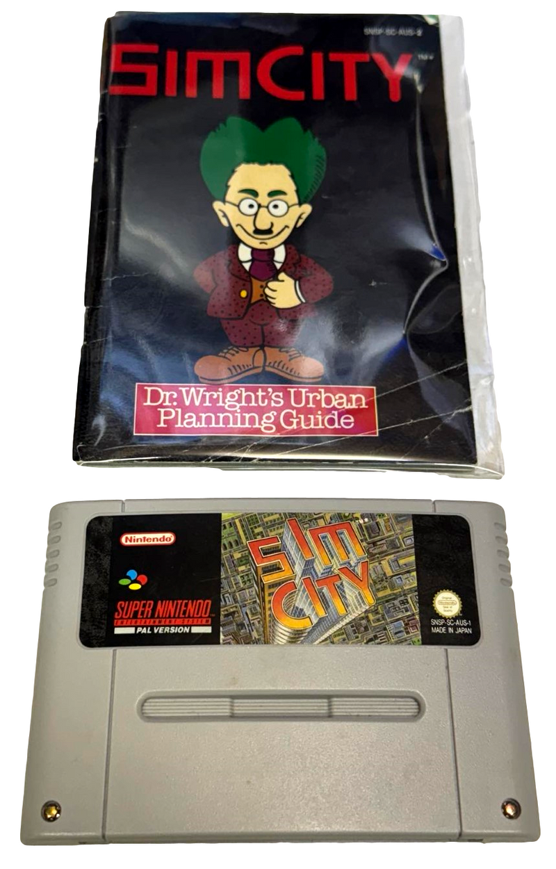 Sim City Nintendo SNES PAL *Cart and Manual*