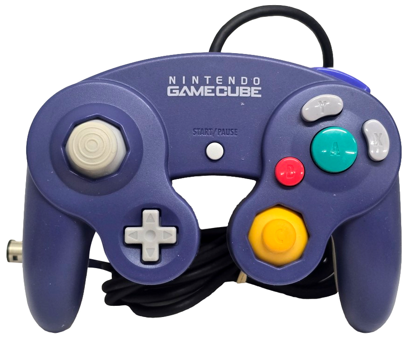 Genuine Indigo and Clear Nintendo Gamecube Controller  Refurbished DOL0030