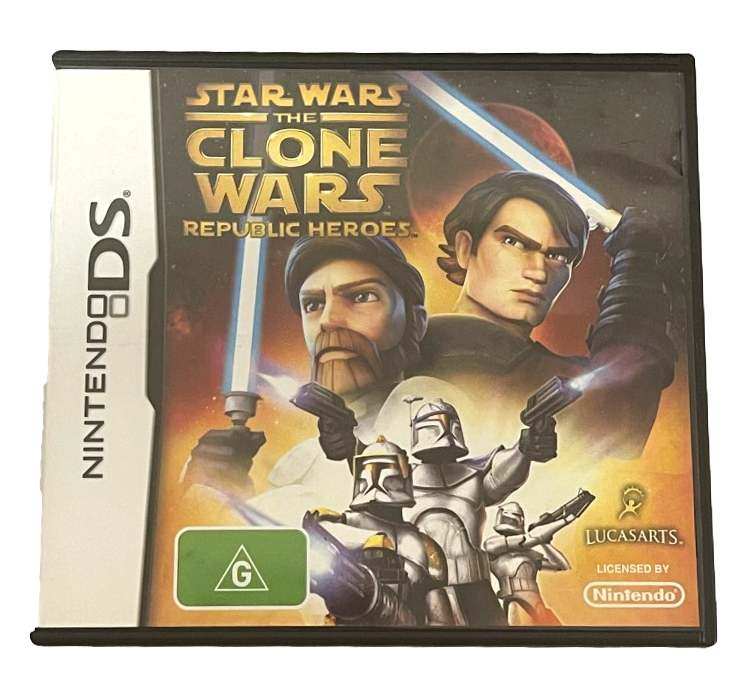 Star Wars The Clone Wars Republic Heroes DS 2DS 3DS Game *Complete* (Preowned)