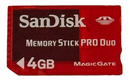 Red Sandisk 4GB Sony PSP Memory Stick Pro Duo Memory Card Camera Memory Genuine0