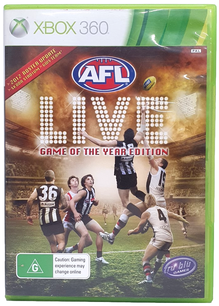 GOTY Edition AFL Live XBOX 360 PAL XBOX360 (Preowned)