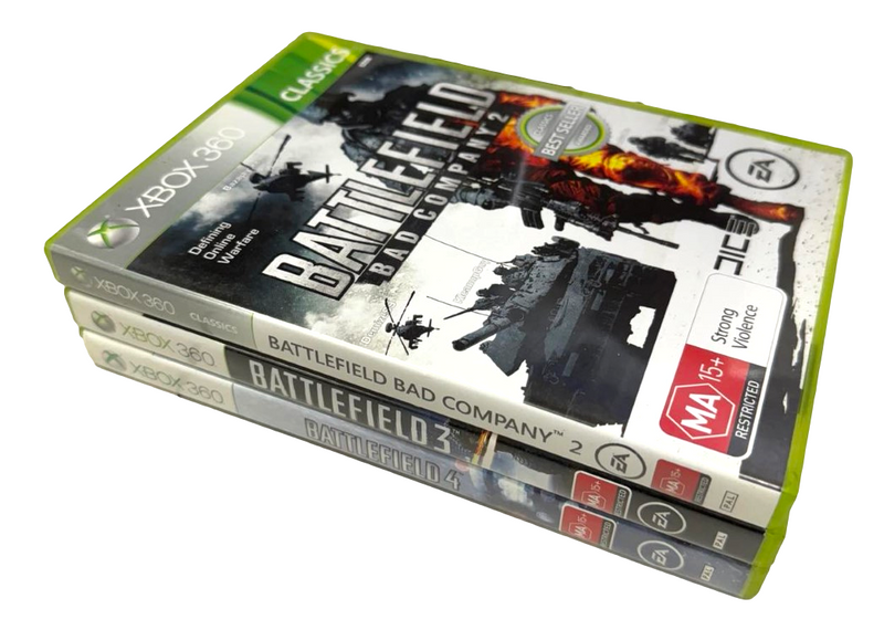 Battlefield Bundle 3, 4 and Bad Company 2 XBOX 360 PAL (Preowned)