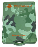 Tabbed Camo Green Magic Gate PS2 Memory Card PlayStation 2 8MB0