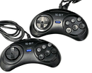 2 X 16-Bit Sega Mega Drive Controller 6 Button Master System with Mode Button0