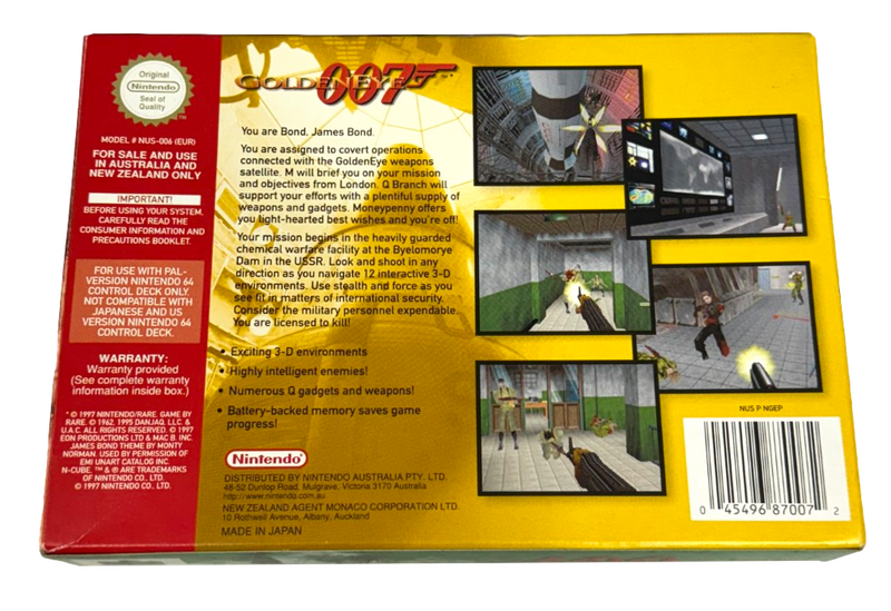 007 Goldeneye Nintendo 64 N64 Boxed PAL *Complete*