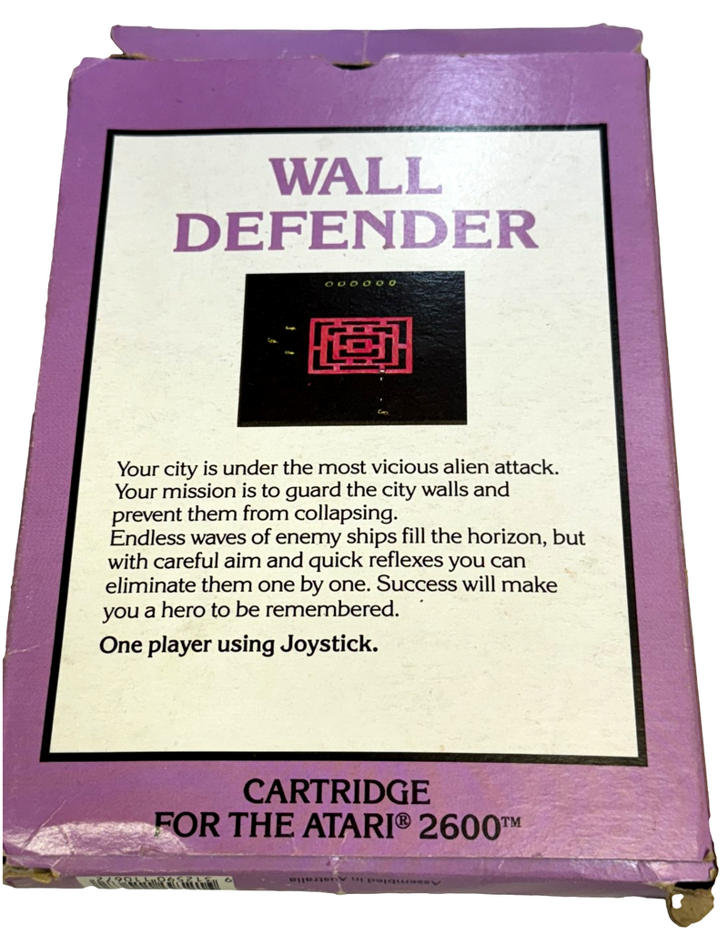 Wall Defender Atari 2600 *Complete* (Preowned)