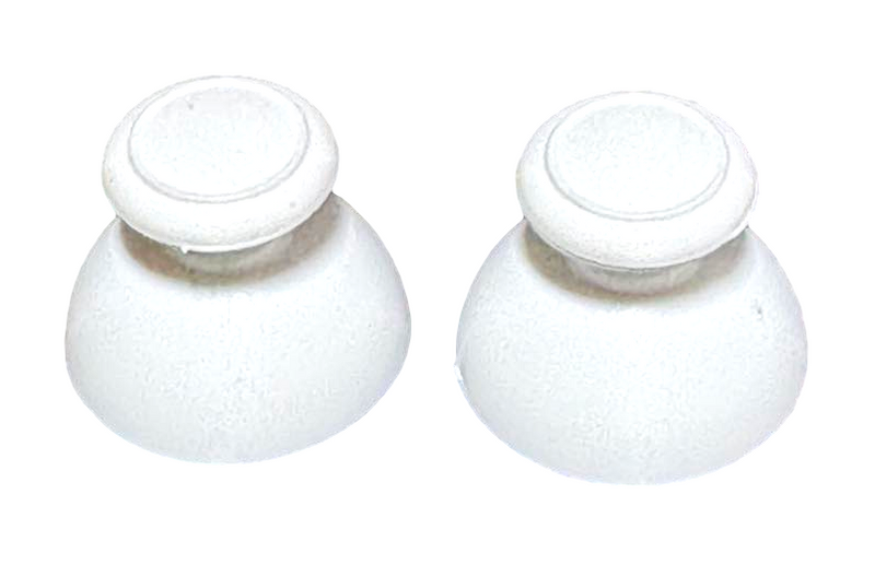 Pair of White Analog Thumbstick Caps Wii Nunchuck and Wii Pro Classic Controller