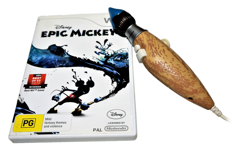 Epic Mickey with Paintbrush Nunchuck Nintendo Wii PAL *Complete* (Preowned)