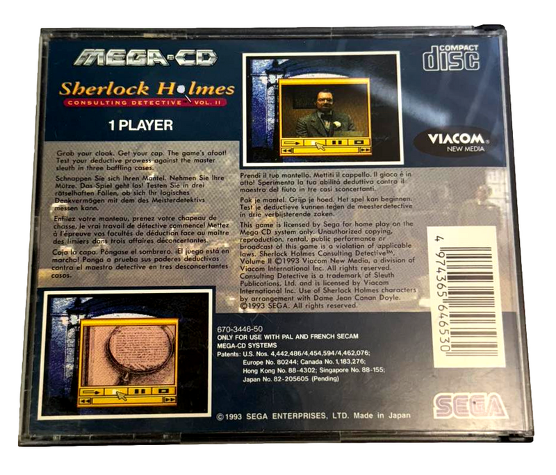 Sherlock Holmes Mega CD PAL *Complete*