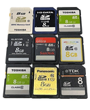 Ramdom SD Secure Digital Memory Cards SD Nintendo 3DS DSi Camera Sandisk Lexar (Preowned)