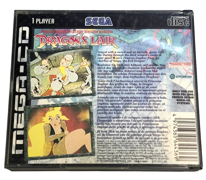 Dragon's Lair Mega CD PAL *Complete*