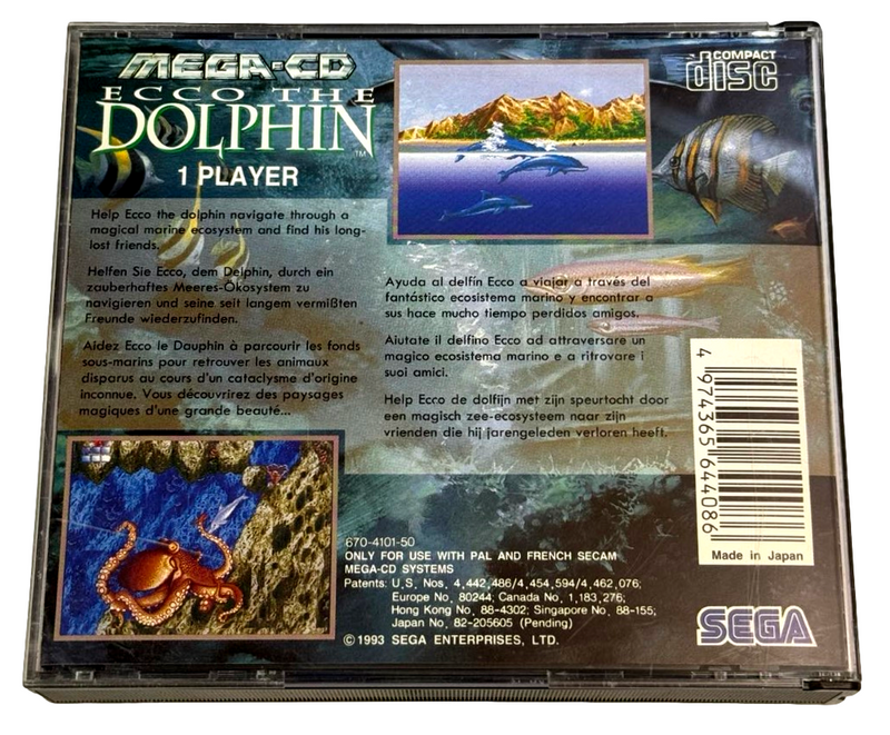 Ecco The Dolphin Sega Mega CD PAL *Complete*