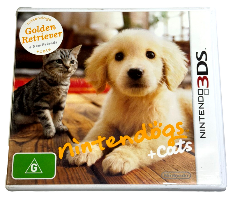 Nintendogs + Cats Golden Retriever Nintendo 3DS 2DS Game (Preowned)