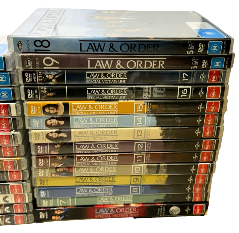 Bulk Lot of 43 DVD Box Sets, NCIS, Blue Bloods, Chicago Fire, Law & Order etc